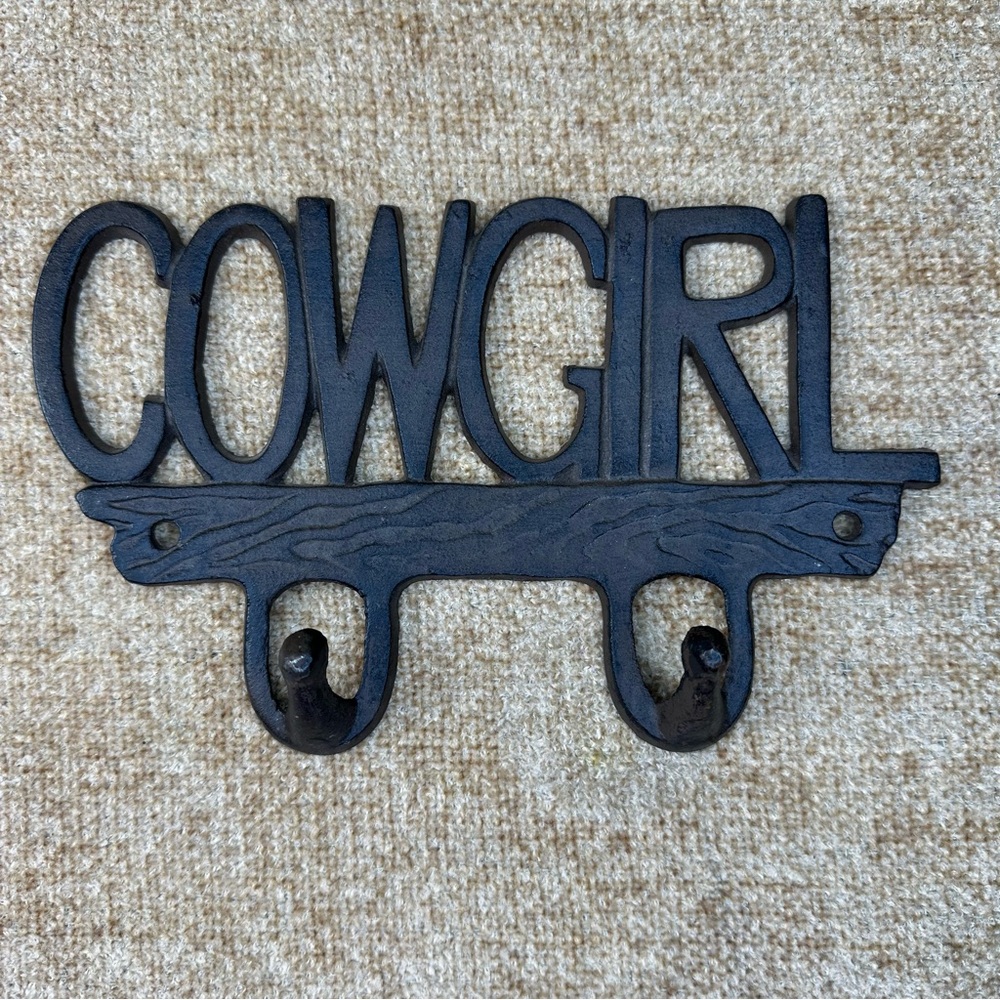 Cast Iron Rustic Cowgir/Western Brown Wall Hanging Hook